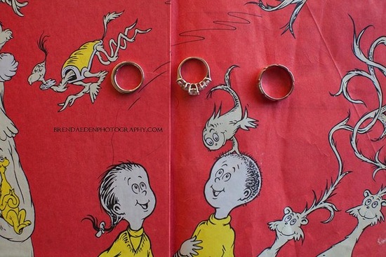 Dr Seuss themed wedding ring photo