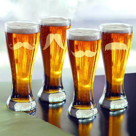 photo of Mustache Pilsner Glasses (Set of 4)