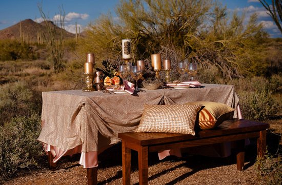 photo of Gilded Desert Chic Wedding Inspiration