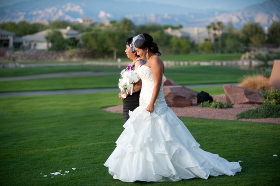 photo of Silver and Purple Outdoor Wedding in Vegas