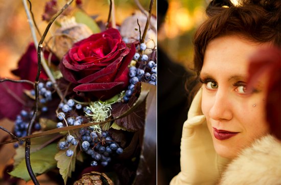 photo of Enchanted Fall and Winter Wedding Style: Macabre Couture