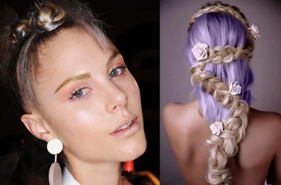 Bohemian bridal hair and makeup high fashion inspiration