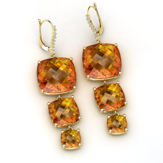Gemvara naked gems wedding jewelry- drop earrings