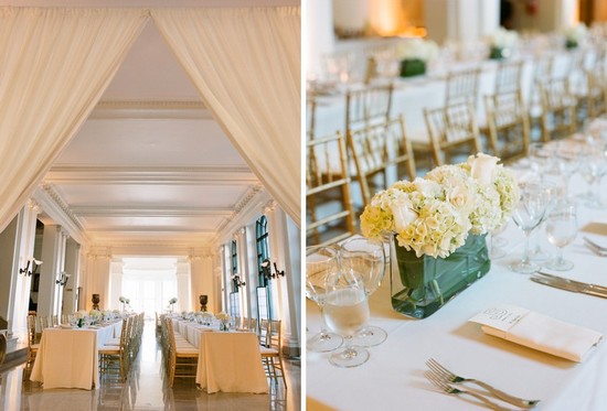 Black Tie mansion wedding elegant reception details and centerpieces