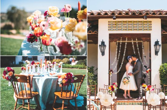 Whimsical summer wedding inspiration floral chair decor