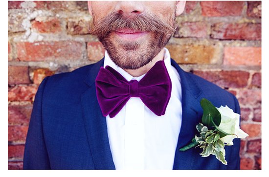 photo of Quirky Chic Grooms Wearing Bow Ties