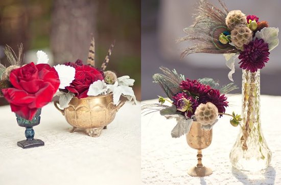 photo of Dark + Romantic Wedding Flowers