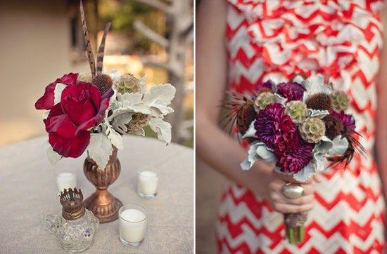 photo of Dark + Romantic Wedding Flowers