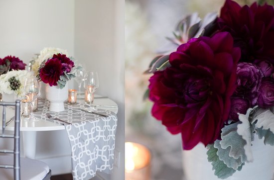 photo of Dark + Romantic Wedding Flowers