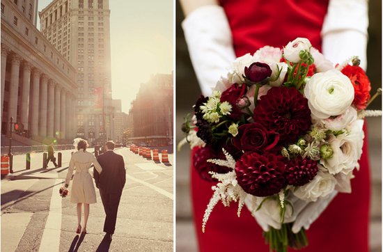 photo of Dark + Romantic Wedding Flowers