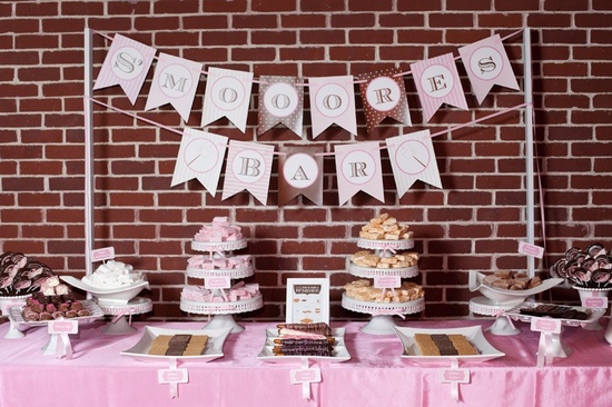photo of Seriously Sweet Wedding Reception Dessert Bar