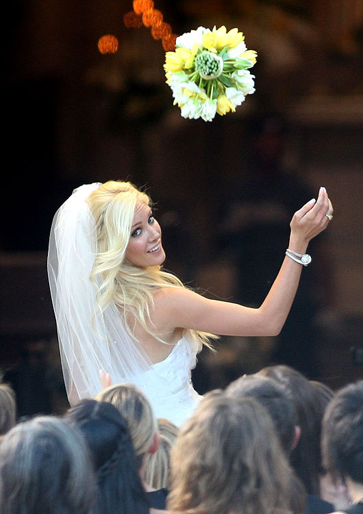 photo of Wedding traditions- tossing the bridal bouquet