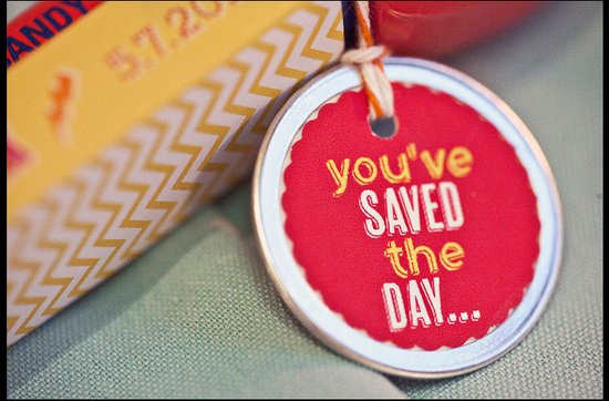 Offbeat wedding theme: superhero wedding ideas, wedding guest favor tags