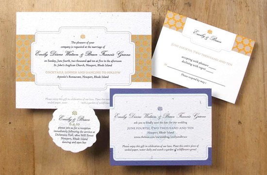 photo of Plantable eco-friendly wedding invitations
