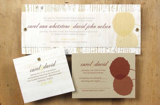 photo of Plantable eco-friendly wedding invitations