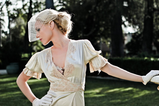 tulle birdcage veil with crystal accents