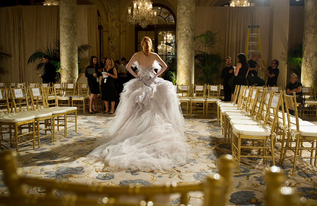Dramatic Marchesa bridal gown