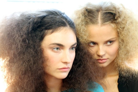 Romantic undone wedding hairstyle seen at Oscar de la Renta