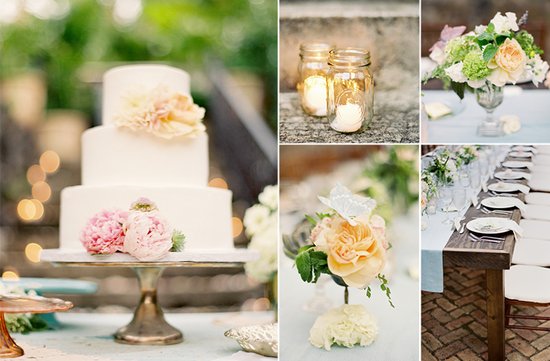 photo of Romantic pastel wedding colors
