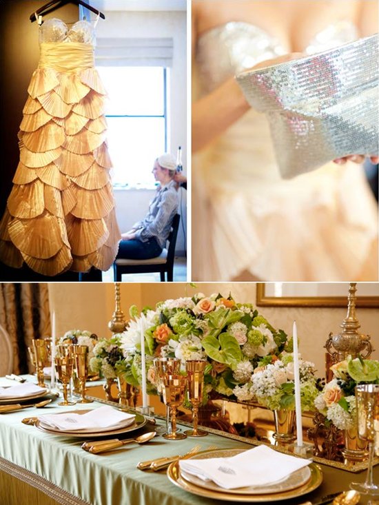 photo of More Metallic Wedding Inspiration for Your Sparkly I Do's