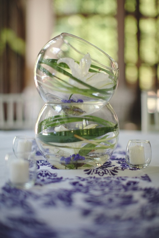 Unique wedding reception centerpiece