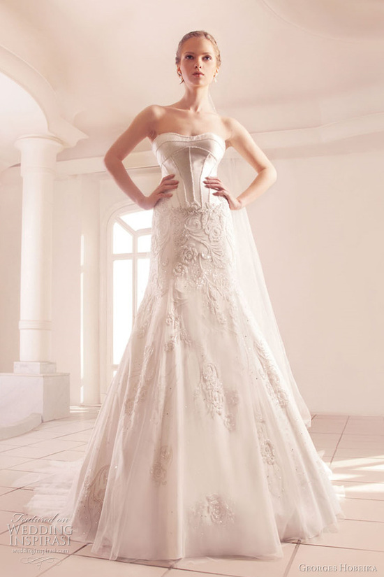 photo of Elegant Wedding Dresses with Couture Details by Georges Hobeika
