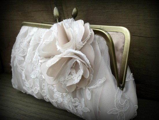 photo of Couture Lace bridal clutch by It's So Clutch