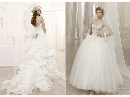 Romantic wedding dress with beaded bridal corset, tulle ballgown wedding dress
