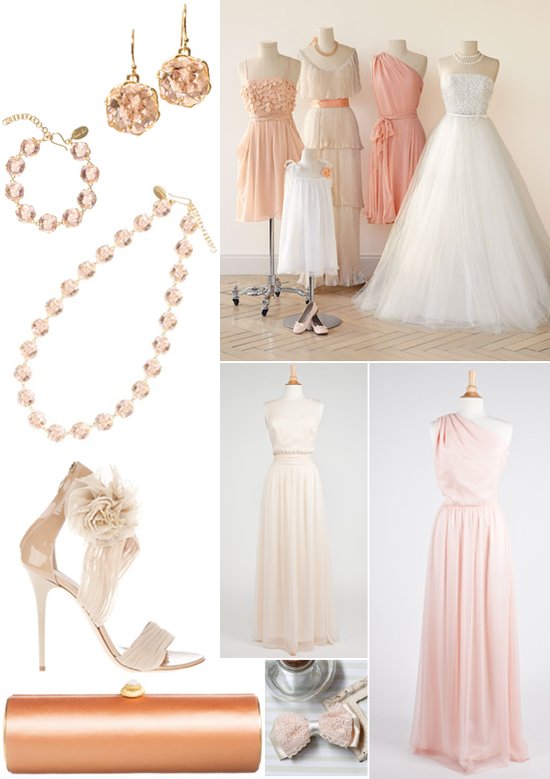photo of Wedding Inspiration: Peaches and Cream with a Pop of Black