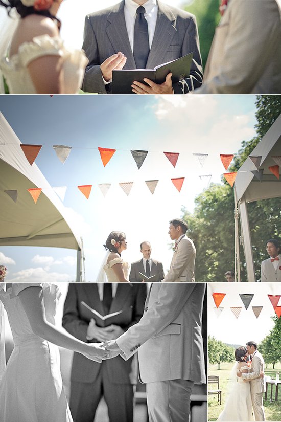 photo of Outdoor Summer Wedding: Asian Influences, DIY Details
