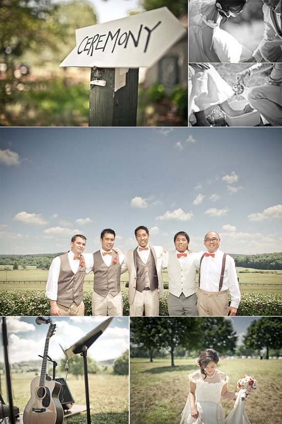 photo of Outdoor Summer Wedding: Asian Influences, DIY Details