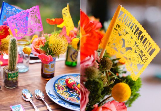 Festive wedding flags in bright colors for Halloween I Dos