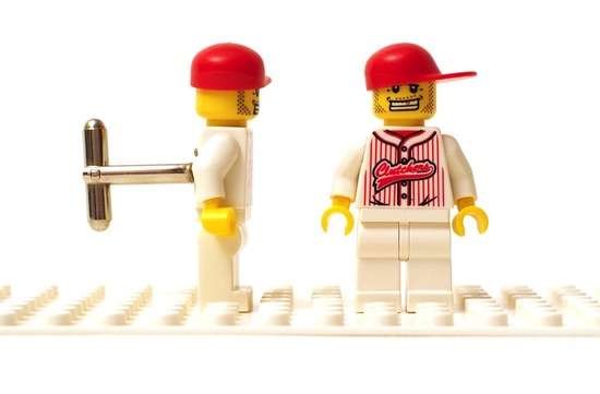 Baseball lego wedding cufflinks