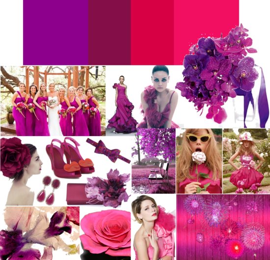 photo of Whimsical Wedding Colors: Deep Purple + Hot Pink