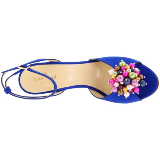 photo of Pink Kate Spade bridal heels with heart accent