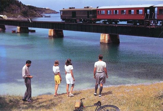 old Bermuda railway for honeymooners