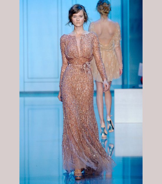 Short wedding reception dress by Elie Saab