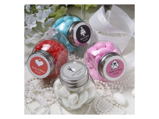Glass jars for your wedding guest favors