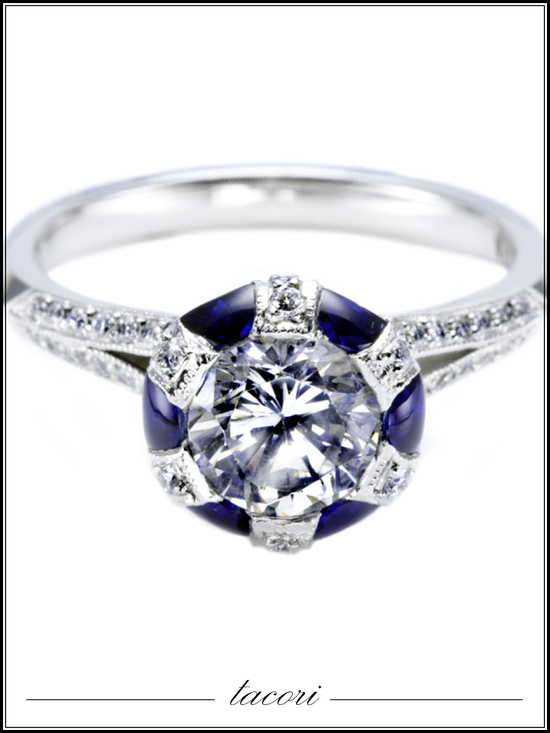 photo of Tacori Sapphire and Diamond Engagement Ring