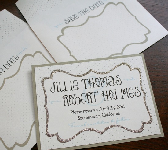 photo of An elegant save-the-date wedding invitation by Invitations Ink