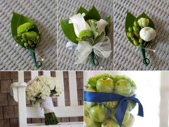photo of Outdoor Garden Wedding with a Crisp Green Apple Theme