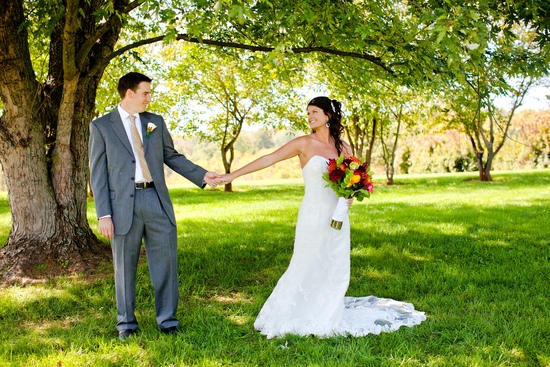 Outdoor wedding photo shoot