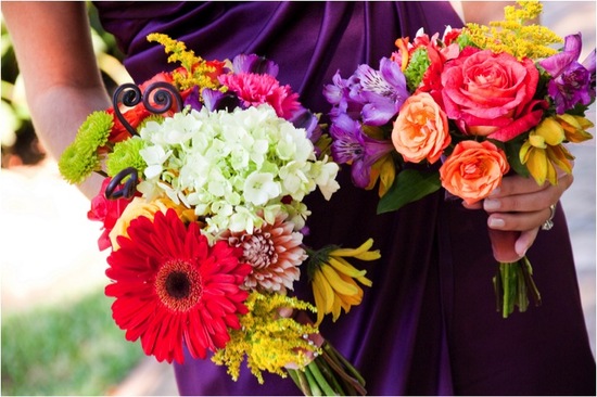 photo of Outdoor Alabama Wedding with Vibrant Wedding Flowers