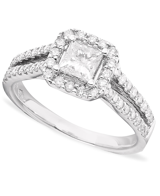 photo of White Gold Multiple Stones Engagement Ring ISR1133TQ CTR