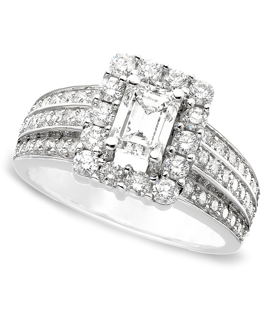 photo of White Gold Multiple Stones Engagement Ring ISR1634CTQ
