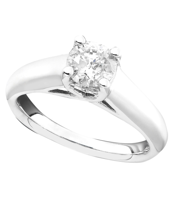 photo of White Gold Solitaire Engagement Ring MRW090