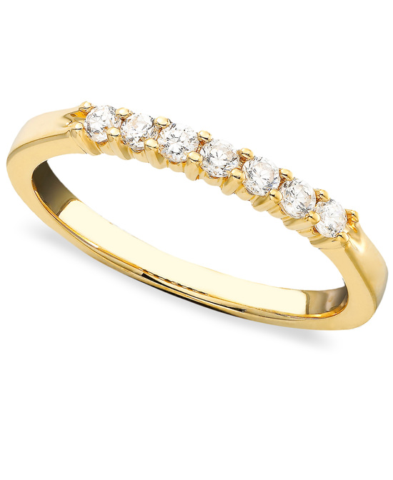 photo of Yellow Gold Multiple Stones Wedding Ring BP7ST25Y