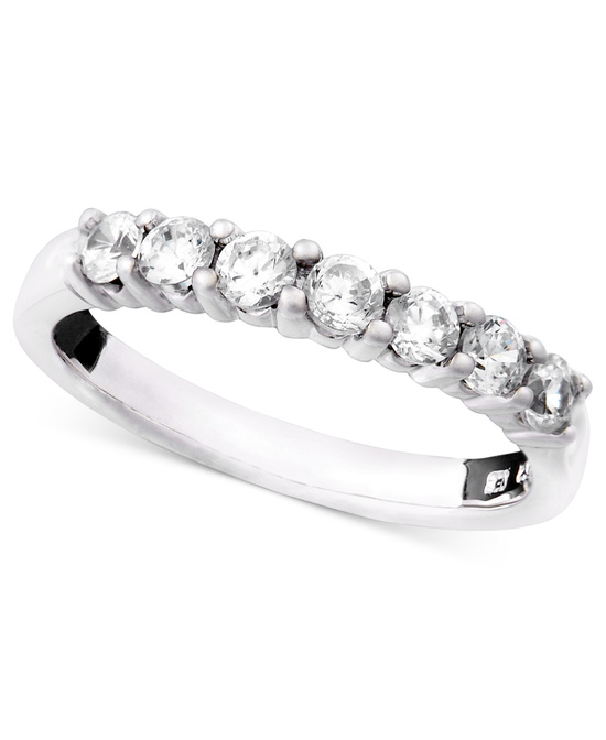 photo of White Gold Multiple Stones Wedding Ring BP7ST75W
