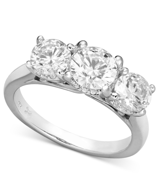 photo of White Gold Multiple Stones Engagement Ring IT1191CWA1
