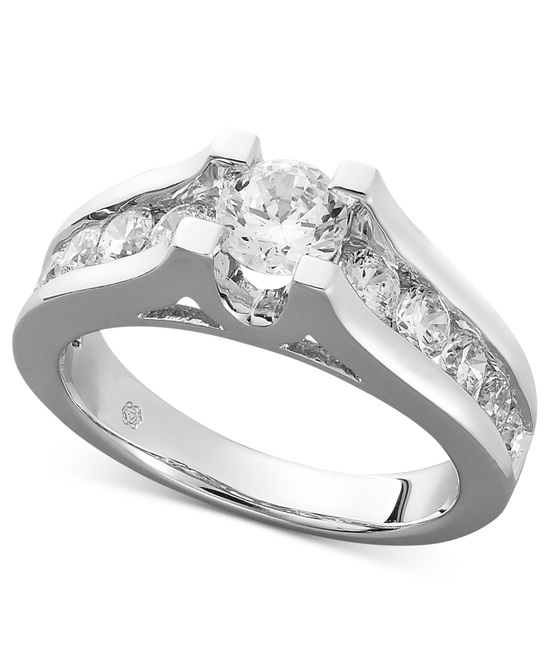 photo of White Gold Multiple Stones Engagement Ring REC225NB-FWQ6